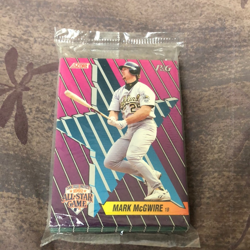 1992 SCORE / P&G ALL-STAR GAME Commemorative pack w/ MARK McGWIRE/Roberto Alomar